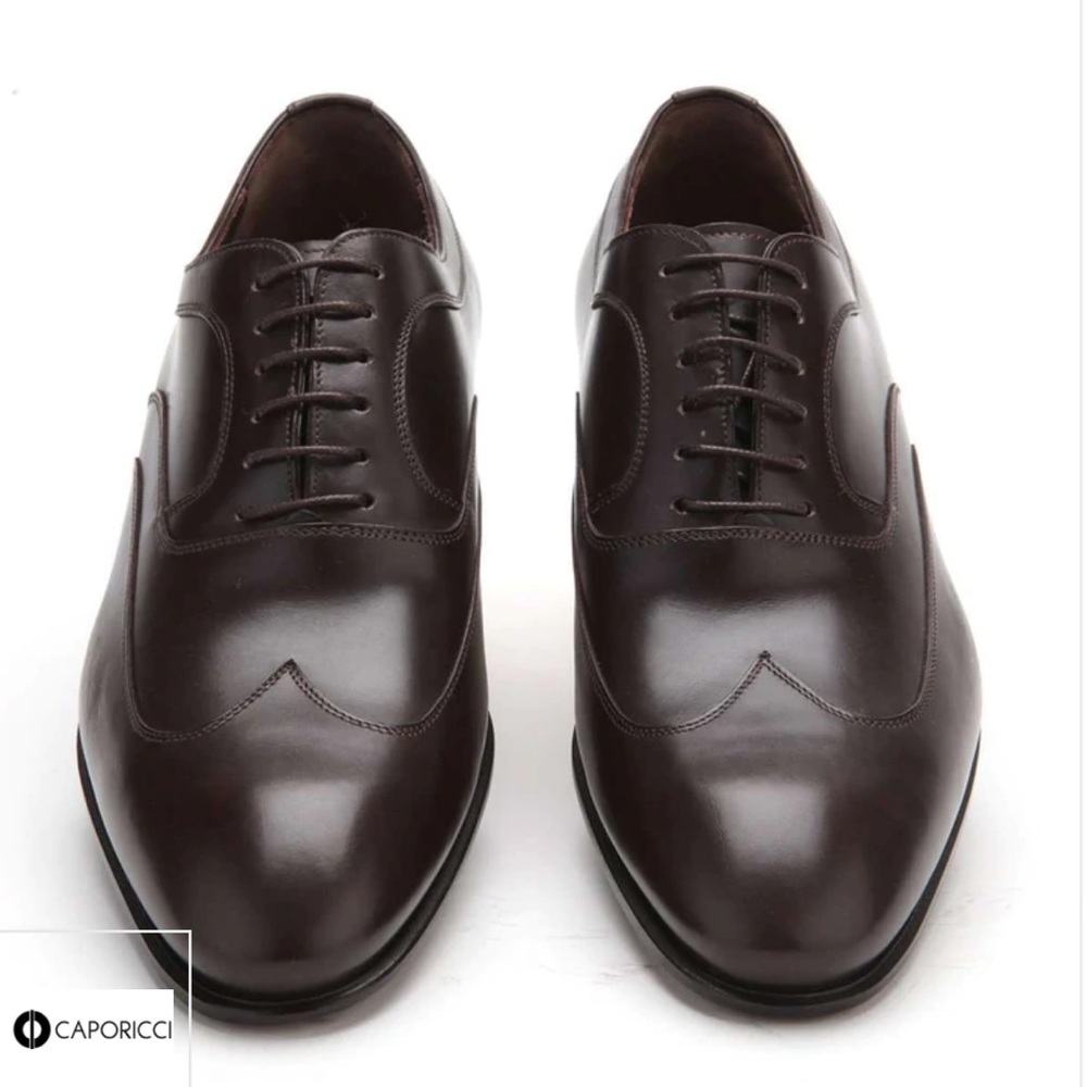 Caporicci 9919 Wingtip Calf Oxfords Brown (wides sizes available)
